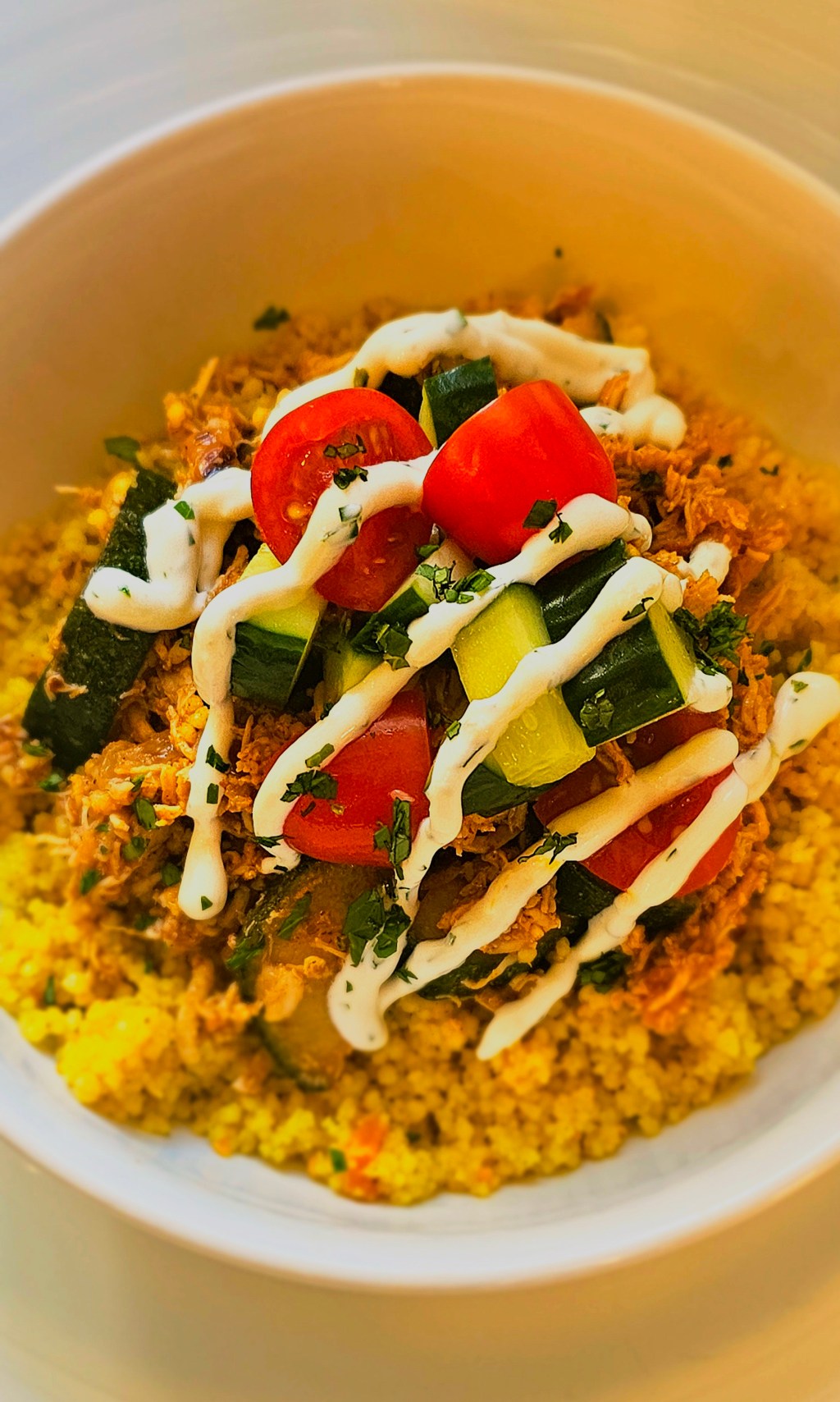 Middle Eastern Chicken Couscous Bowls with Lemon-Herb&nbsp;Yogurt