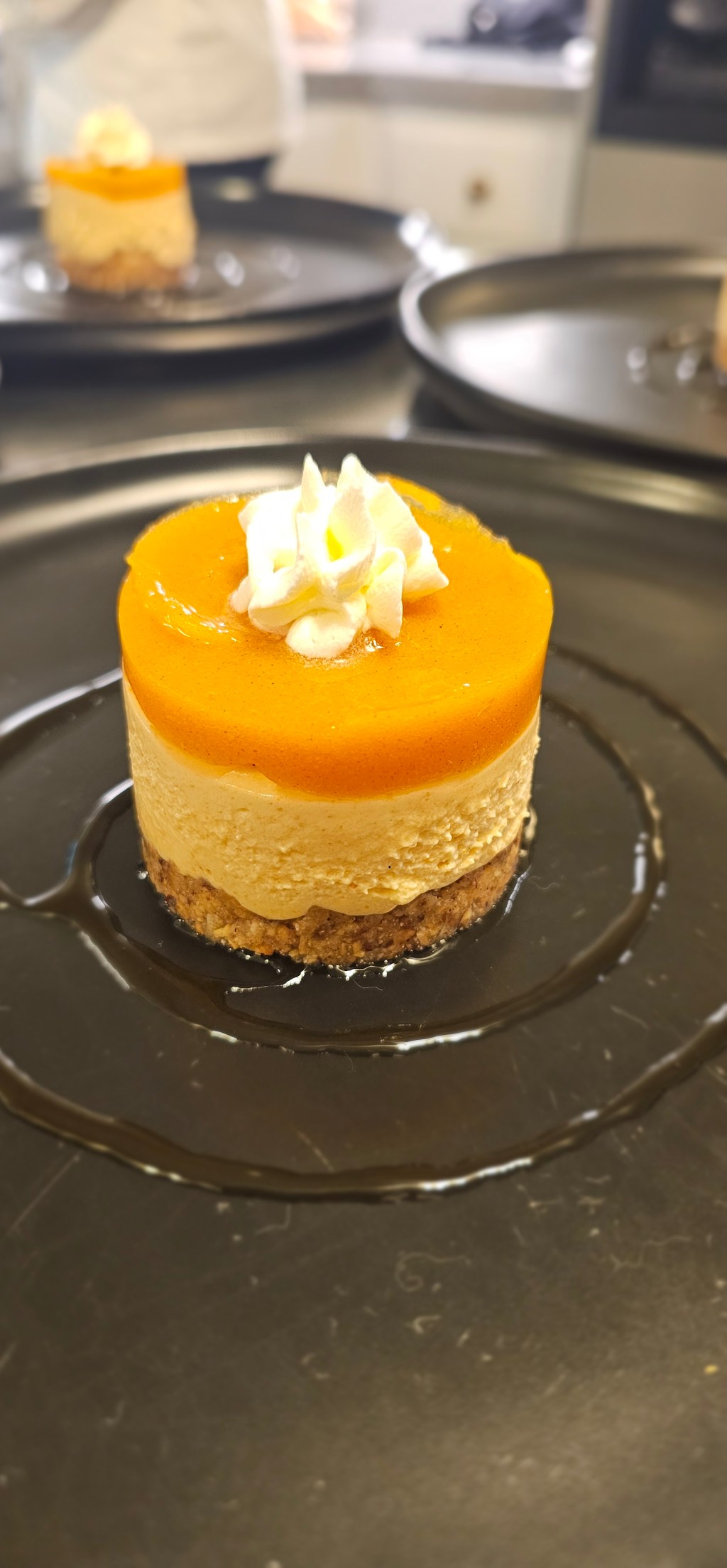 Persimmon Cheesecake with Toasted Almond Crust & Persimmon&nbsp;Jelly