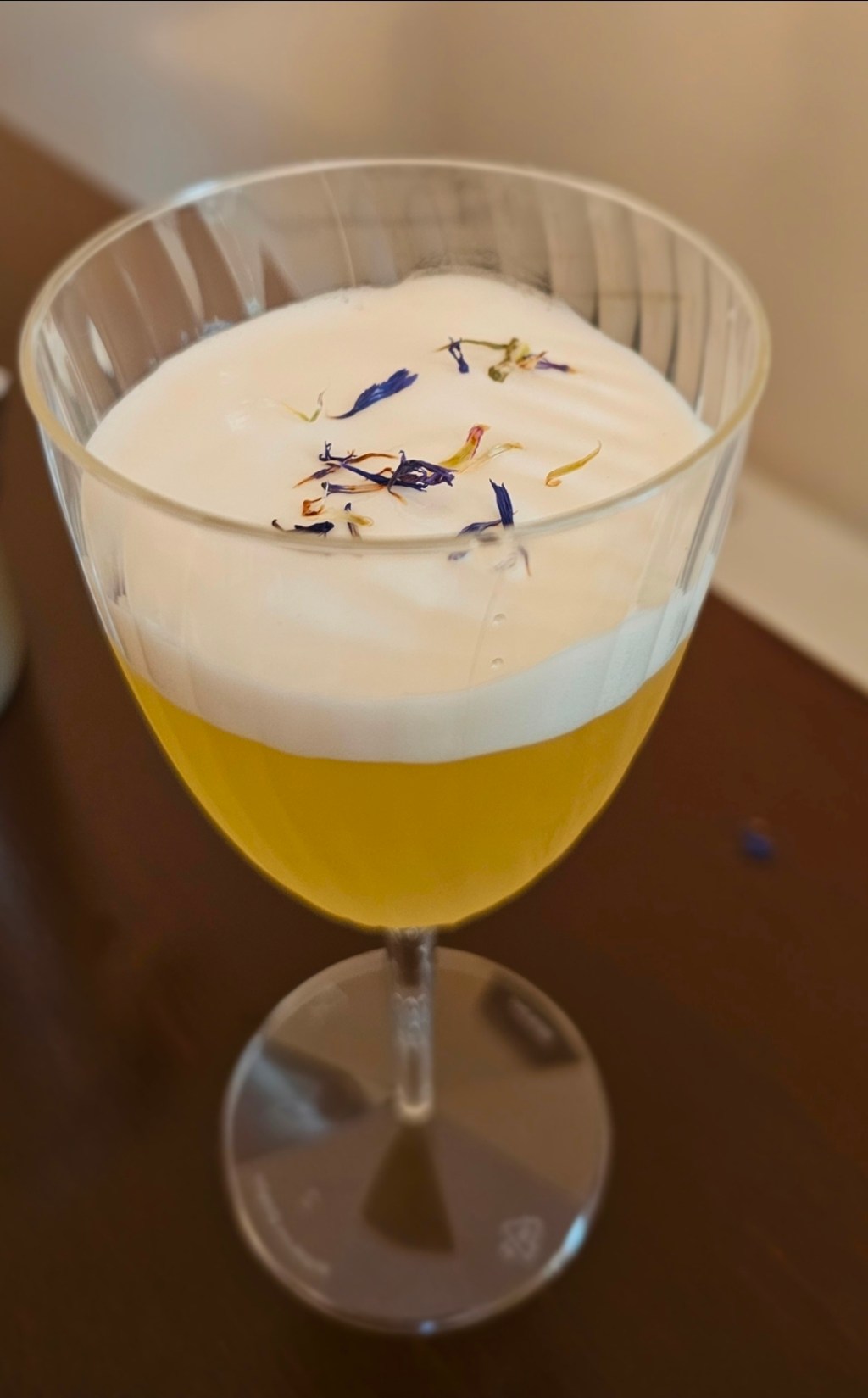 Japanese Whiskey Sour with Yuzu &&nbsp;Cornflowers